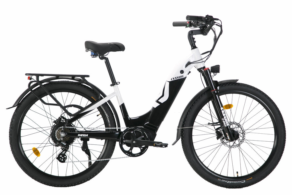 CYSUM Panda aluminum city ebike for women - 27.5 inch tire, 500 watt, top speed 25km/h-0