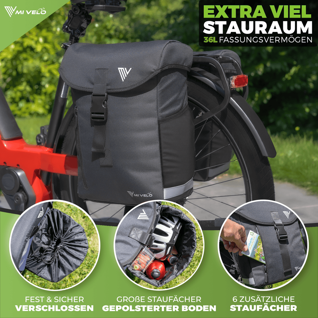 Mivelo Fahrrad Doppeltasche "DUPLEX" 36L-1