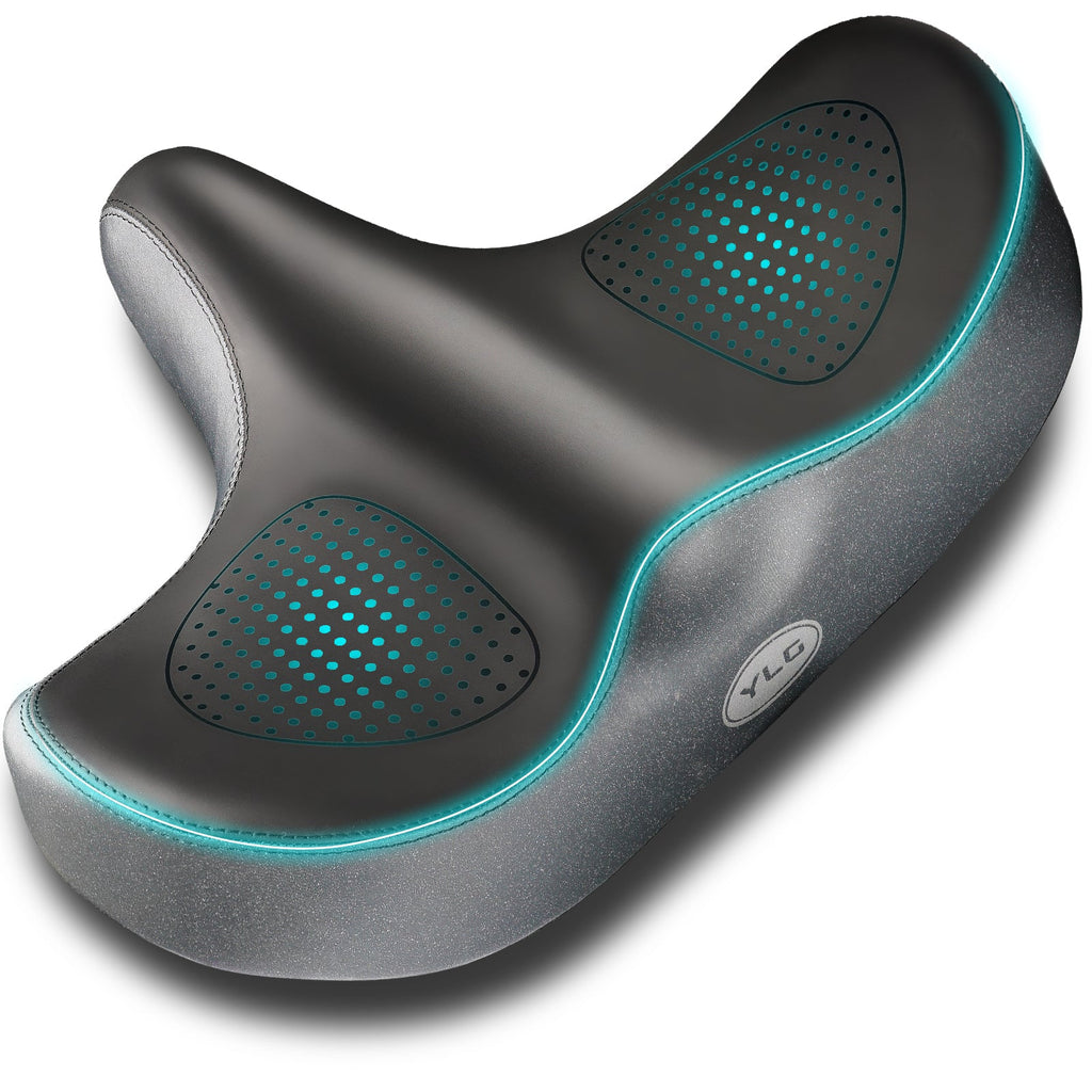 YS 6, YLG Oversize Bike Seat Cushion for Men Women - Extra Memory Foam for  Firm Support-0
