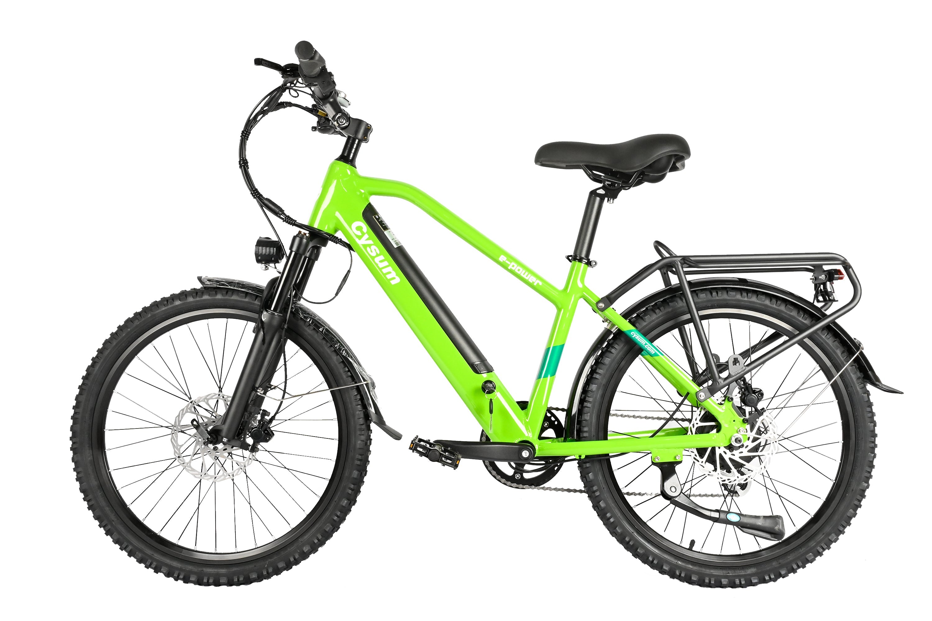 CYSUM Hoody electric mountain bike for teens - 24 inch tire, 250 watt, top speed 25km/h-0