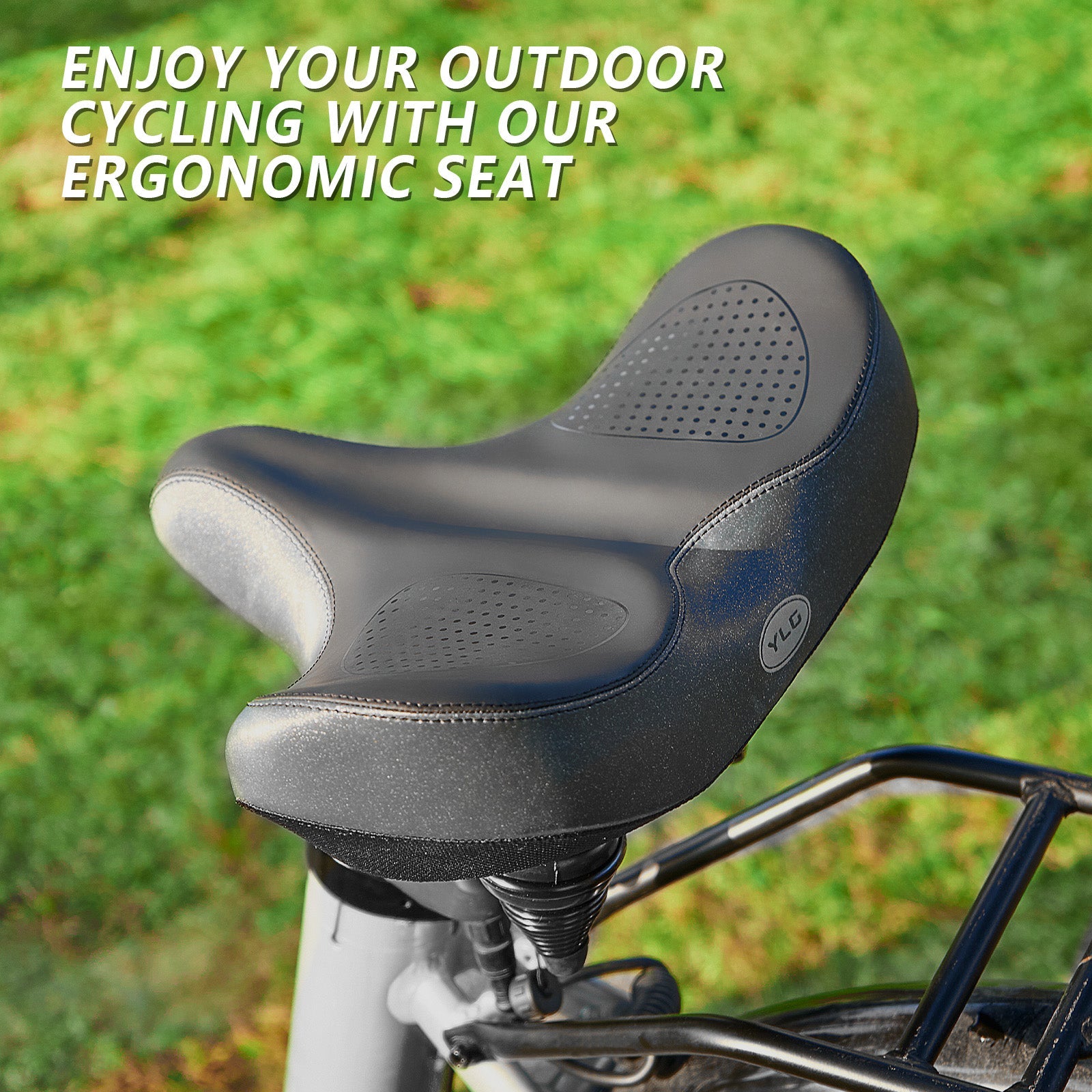 YS 6, YLG Oversize Bike Seat Cushion for Men Women - Extra Memory Foam for  Firm Support-3