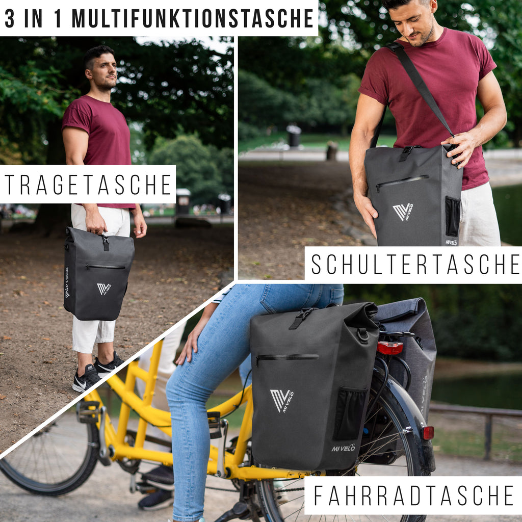 Mivelo Fahrradtasche 2in1 "CAPAX" 25L wasserdicht-2