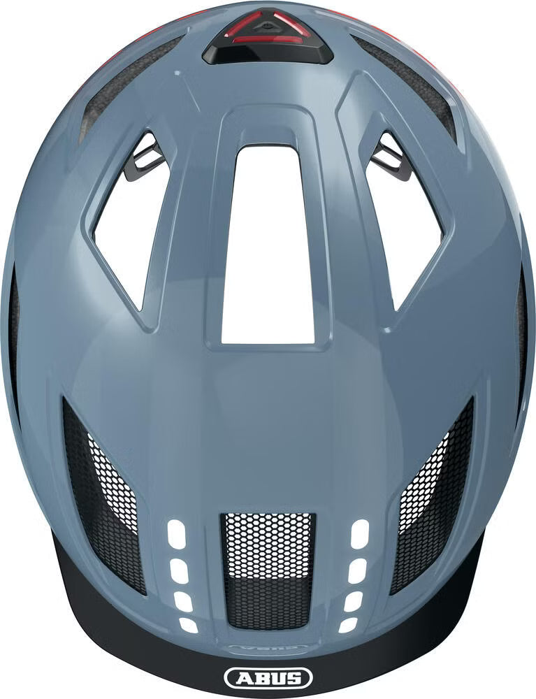 ABUS Helm Hyban 2.0 LED Signal Glacier Large Size Bike Helmet-1