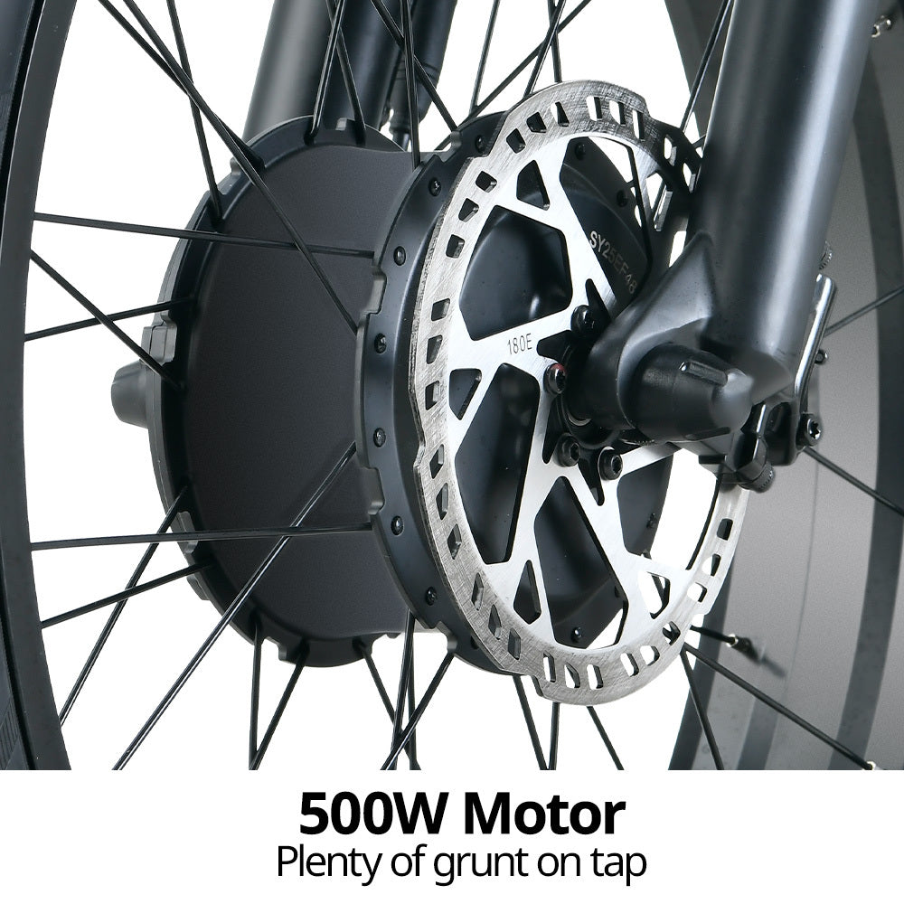 NNEMB Electric Fat Tyre Tricycle, 500W, Throttle, Hydraulic Disc Brakes, Alloy Frame, Suspension, Black-3