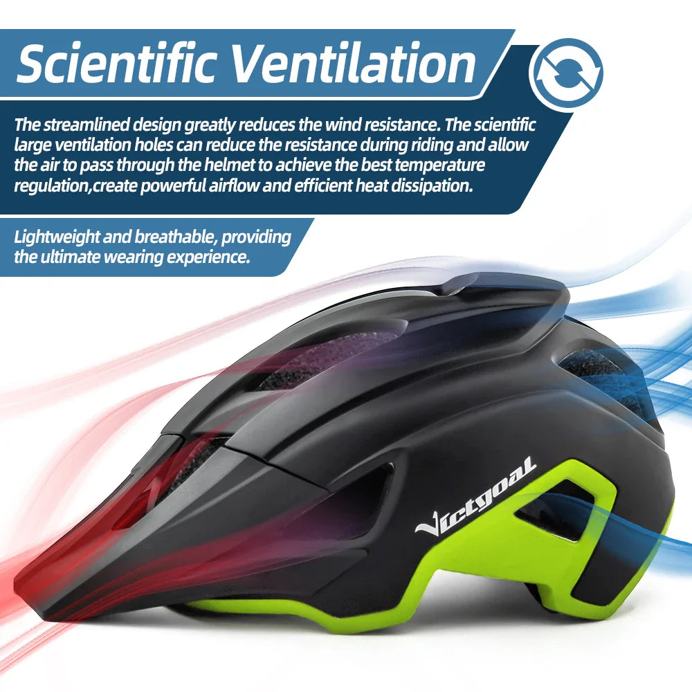 NNEOBA LED Bike Helmet Magnetic Goggles Sun Visor Green-3