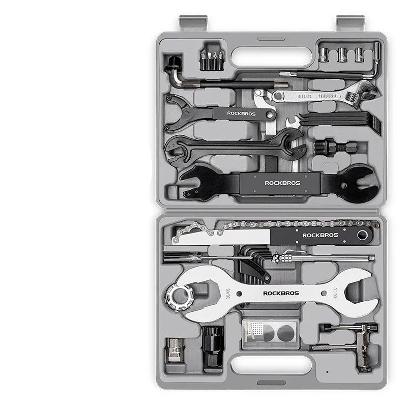 NNEOBA 44-in-1 Professional Bicycle Repair Tool Kit Multifunction Grey-0