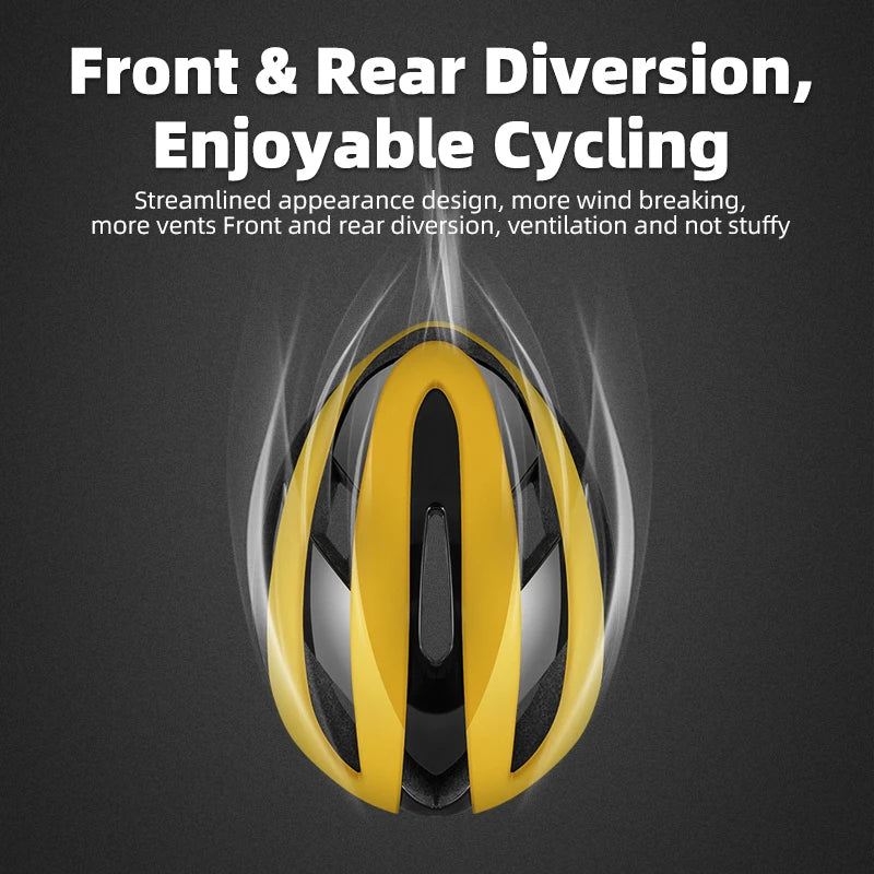 NNEOBA Ultralight Breakwind Cycling Air Ventilated Helmet Yellow-4