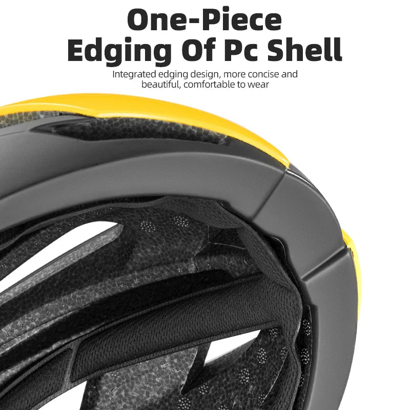 NNEOBA Ultralight Breakwind Cycling Air Ventilated Helmet Yellow-3