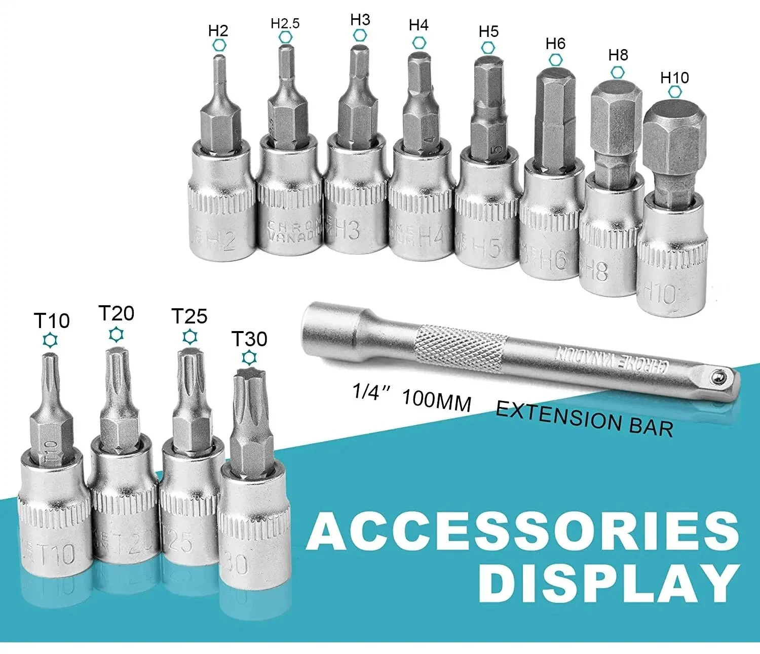 14-Piece Bike Torque Wrench Set Blue-3
