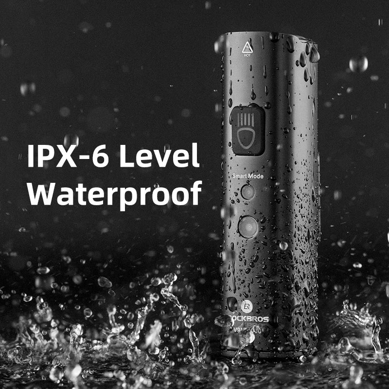 1000LM Smart Bike Headlight Vibration Light Sensing Black-4