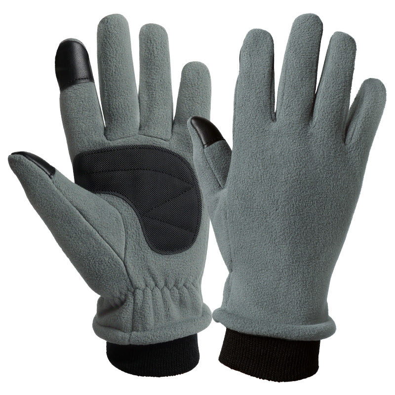 NNEDSZ XS Grey Warm Windproof Touchscreen Gloves - Anti-Slip Grip for Winter Cycling & Outdoor Sports-0