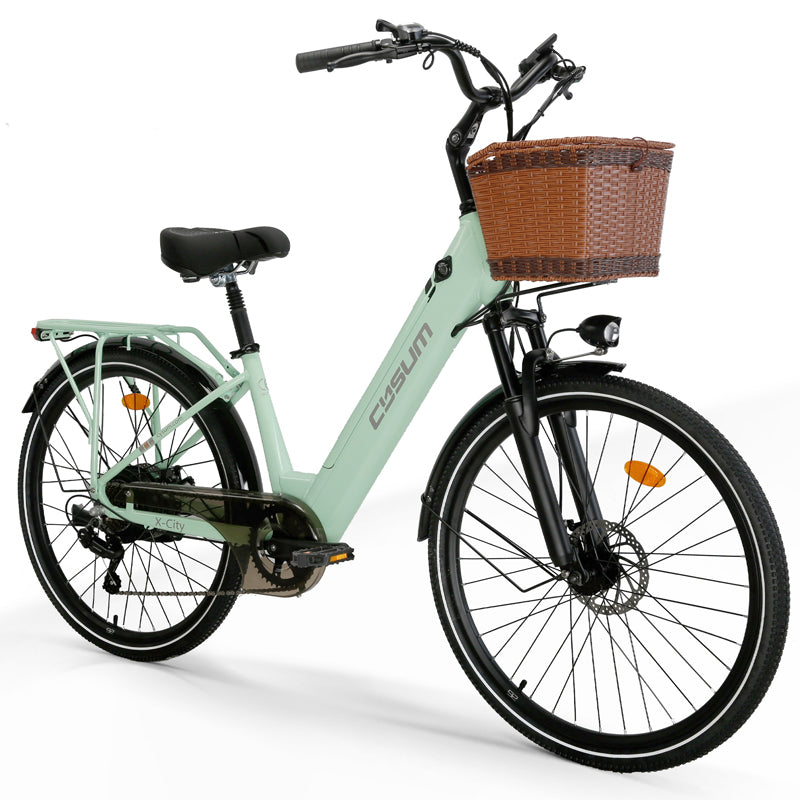 CYSUM X-City women e bike - 26 inch aluminum, 250w 10Ah, top speed 25km/h, EN certified-6