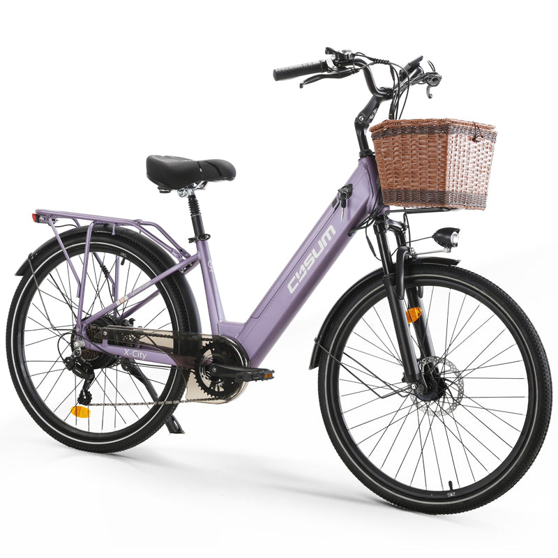 CYSUM X-City women e bike - 26 inch aluminum, 250w 10Ah, top speed 25km/h, EN certified-7