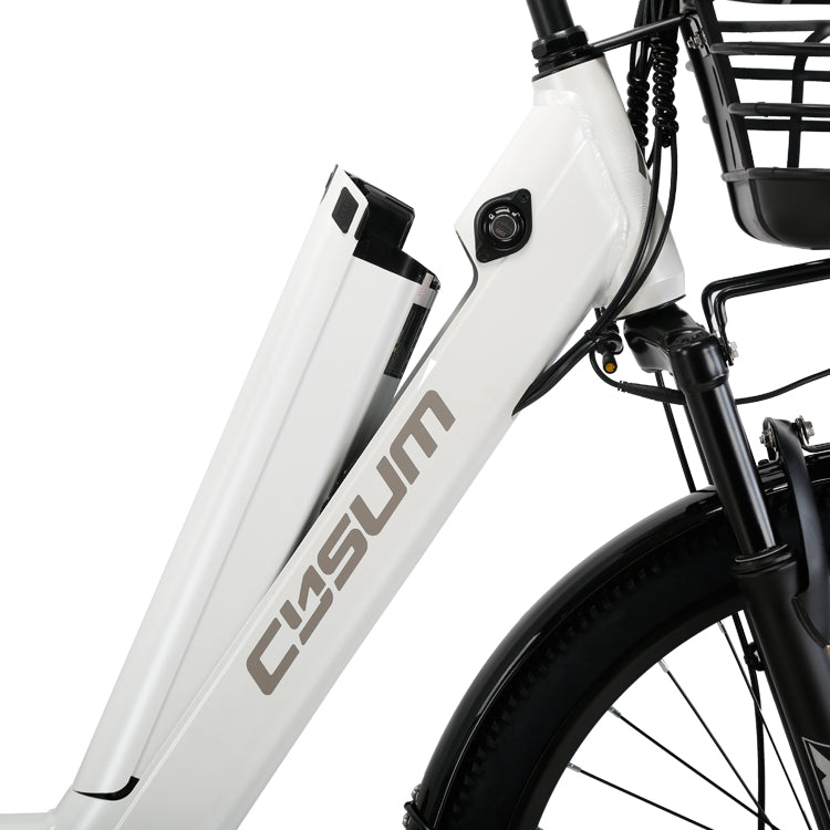 CYSUM X-City women e bike - 26 inch aluminum, 250w 10Ah, top speed 25km/h, EN certified-0