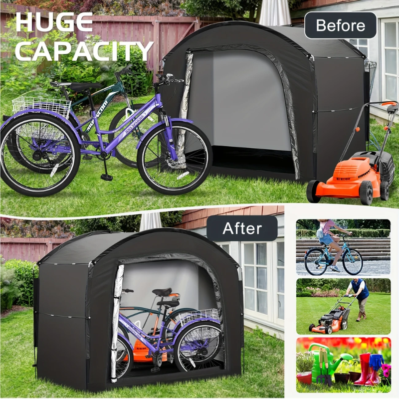 NNETM 4-Bike Waterproof Outdoor Storage Tent Cover-2